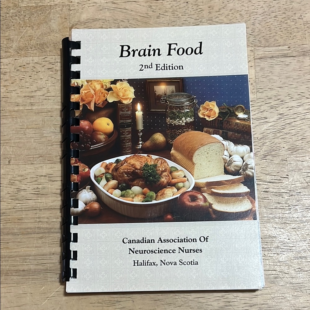 Brain Food 2nd Edition Spiral Bound Community Cookbook Halifax Nova Scotia